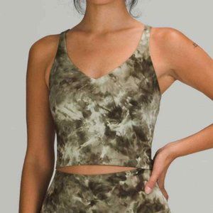 Lululemon Women's Diamond Dye Olive Army Green Align Tank Top Size 8
